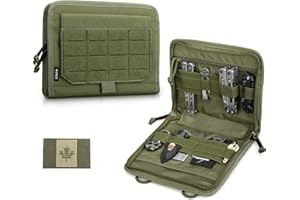 WYNEX Tactical Folding Admin Pouch, Molle Tool Bag of Laser-Cut Design, Utility Organizer EDC Bag Modular Pouches Tactical At