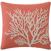 TRENDIN Nautical Throw Pillow Covers Accent Cushion Cases for Couch Sofa Sea Home Decor 18 X 18 Inches Pink PL646TR