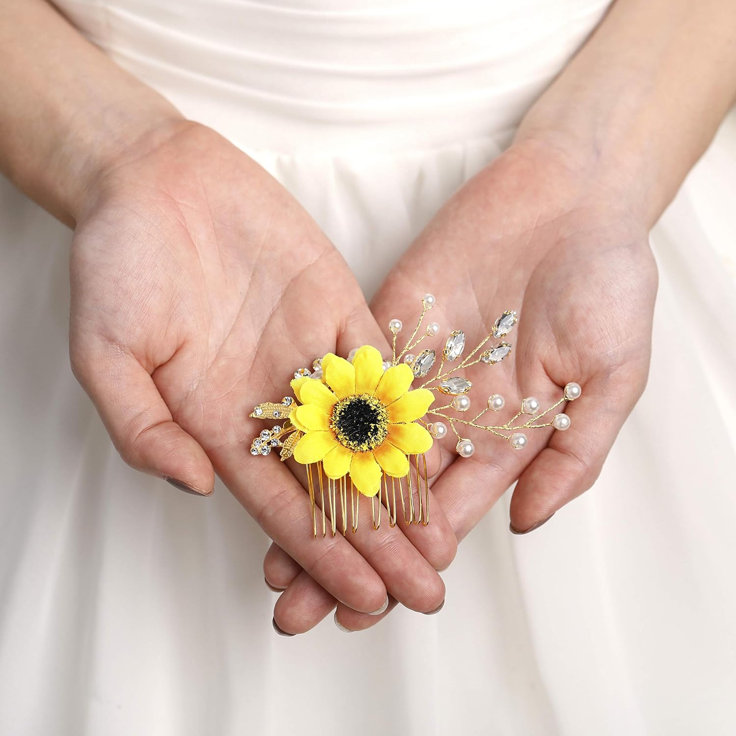 sunflower wedding hair accessories