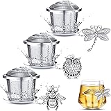Tea Infusers for Loose Tea 3 Sets Loose Leaf Tea Steeper Tea Strainer Stainless Steel Tea Ball for Loose Tea Holder Tea Mesh