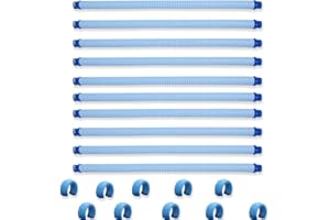 YUUCOO 10 Pack, R0527700 Pool Cleaning Vacuum Hose, Fast Twist Lock Hose Replacement Parts, 39 Inch, Blue and White Single Section Small Hose. Fit for Zodiac Baracuda MX6,MX8,X7,T3,T5 Swimming Pool