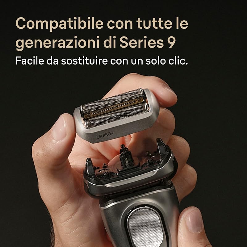 96M Testina di Ricambio Originale per Rasoio Elettrico Barba, Argento