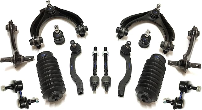Amazon Com Partsw 14 Pc Complete Suspension Kit For Honda Civic Non Si 1999 2000 Inner Outer Tie Rod Ends Upper Lower Ball Joints Front Rear Upper Control Arms Sway Bar