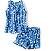 PNAEONG Women Cotton Sleepwear Short Sets Tank&Short Pajamas Sets XTSY208