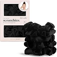 Kitsch Satin Scrunchies for Women - No Crease Hair Ties for Girls | Scrunchies For All Hair Types and Textures, Perfect for D