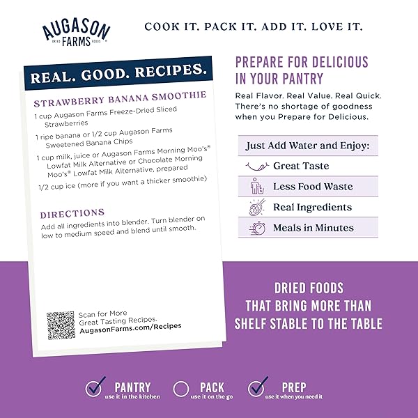 AUGASON FARMS FREEZE DRIED SLICED STRAWBERRIES CAN, EMERGENCY FOOD SUPPLY, EVERYDAY MEALS, 18 SERVINGS