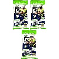 3 PACKS: 2020 Panini Donruss NFL Football CELLO pack (30 cards/pk)