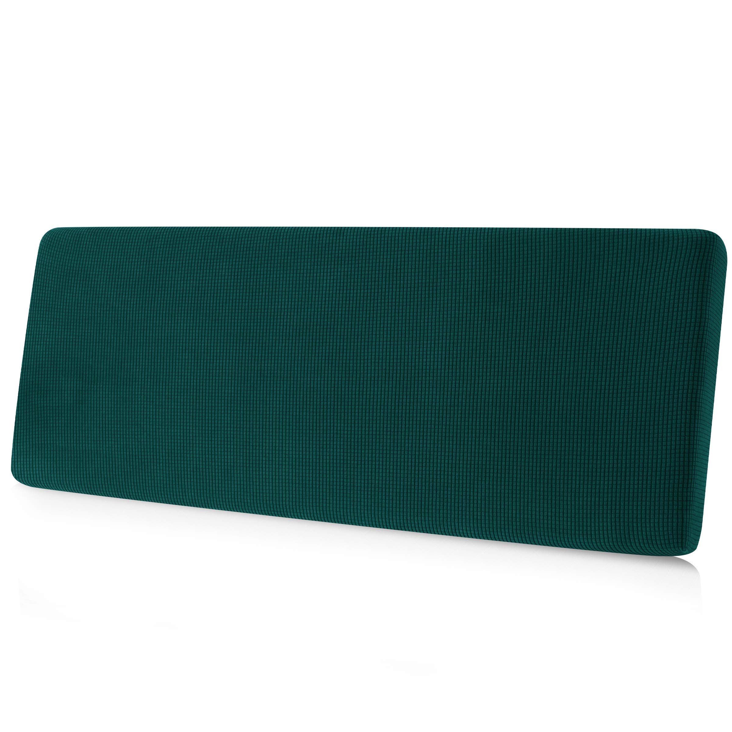 CHUN YI Stretch Couch Cushion Cover Suitable for 3 Settee, Sofa Seat Slipcover with Spandex Jacquard Fabric, Large, Dark Green