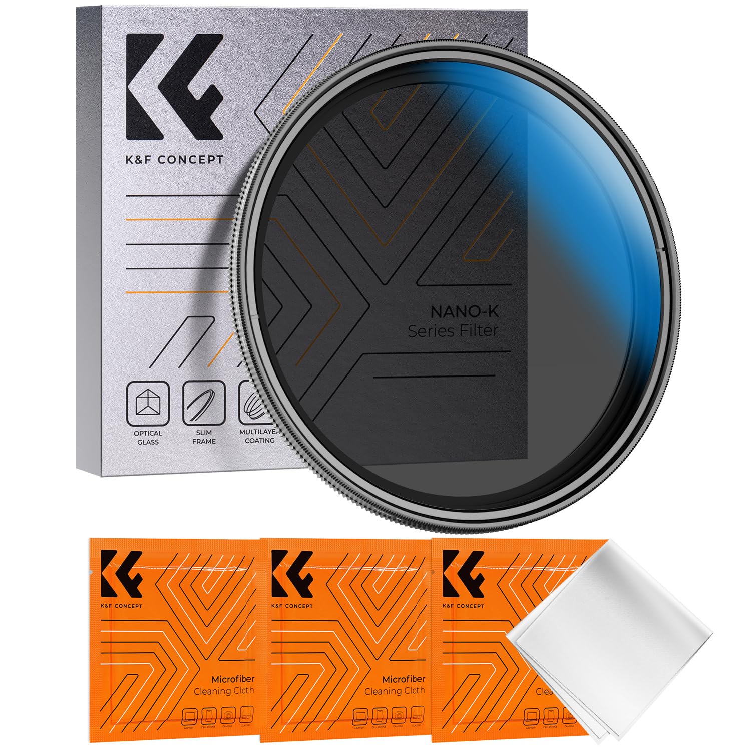 K&F CONCEPT 77mm Variable ND2- ND32 Filter, 5-stop Adjustable ND Waterproof Optical Glass(Nano-K Series)