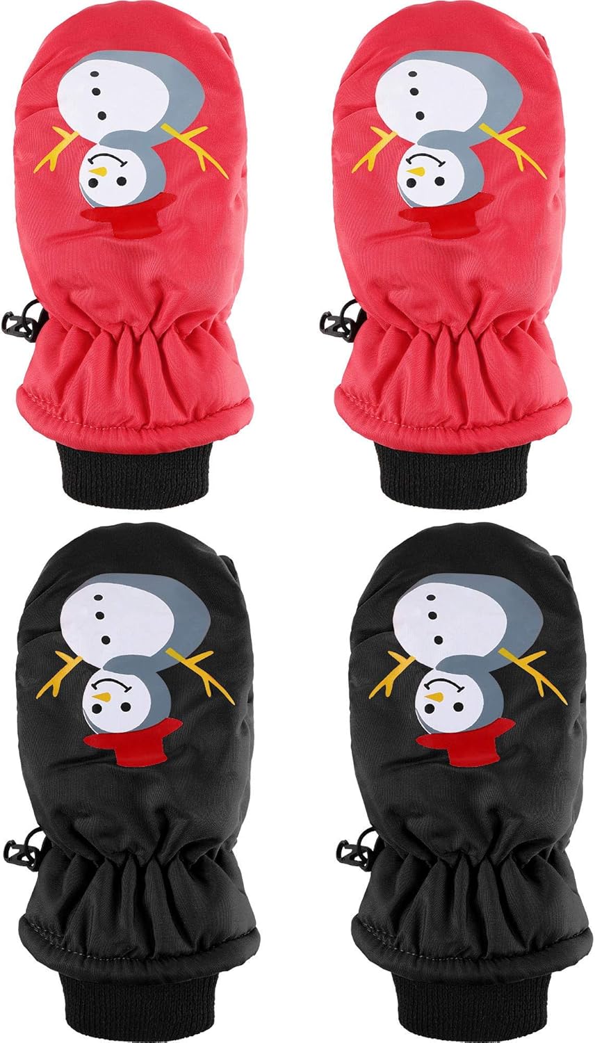winter outdoor activities kids on Amazon Com 2 Pairs Kids Ski Mittens Gloves Waterproof Snow Mittens Winter Warm Gloves For Outdoor Activities Color Set 1 Clothing