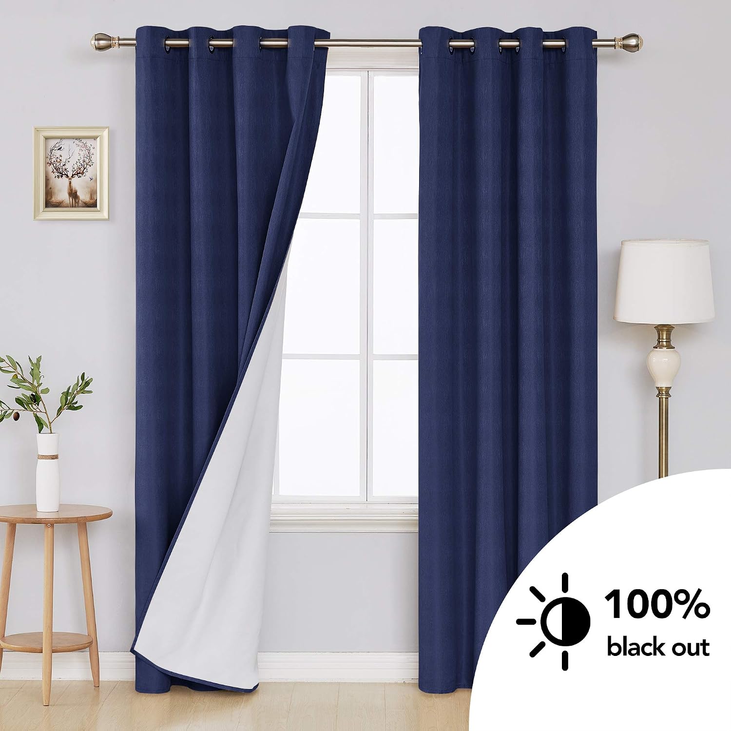 Amazon.com: Deconovo 100% Blackout Curtains for Bedroom with Triple
