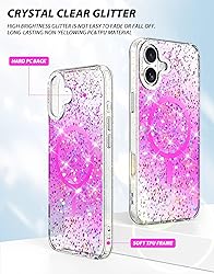 iMangoo for iPhone 16 Case Sparkly Pretty Cute