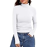 PrettyGuide Womens Cotton Turtle Necks Tops Long Sleeve Turtleneck Shirt Slim Fit Basic Tee Casual Trendy Layering Undershirt