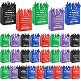 50-Piece Christmas Employee Appreciation Gift Bag Set - Includes 25 Luxury Gift Bags with Handles (8x5x10 Inches) & 25 Tissue Papers, for Staff, Coworkers, Volunteers & Thank You Gifts (5 Colors, 25 Pcs)
