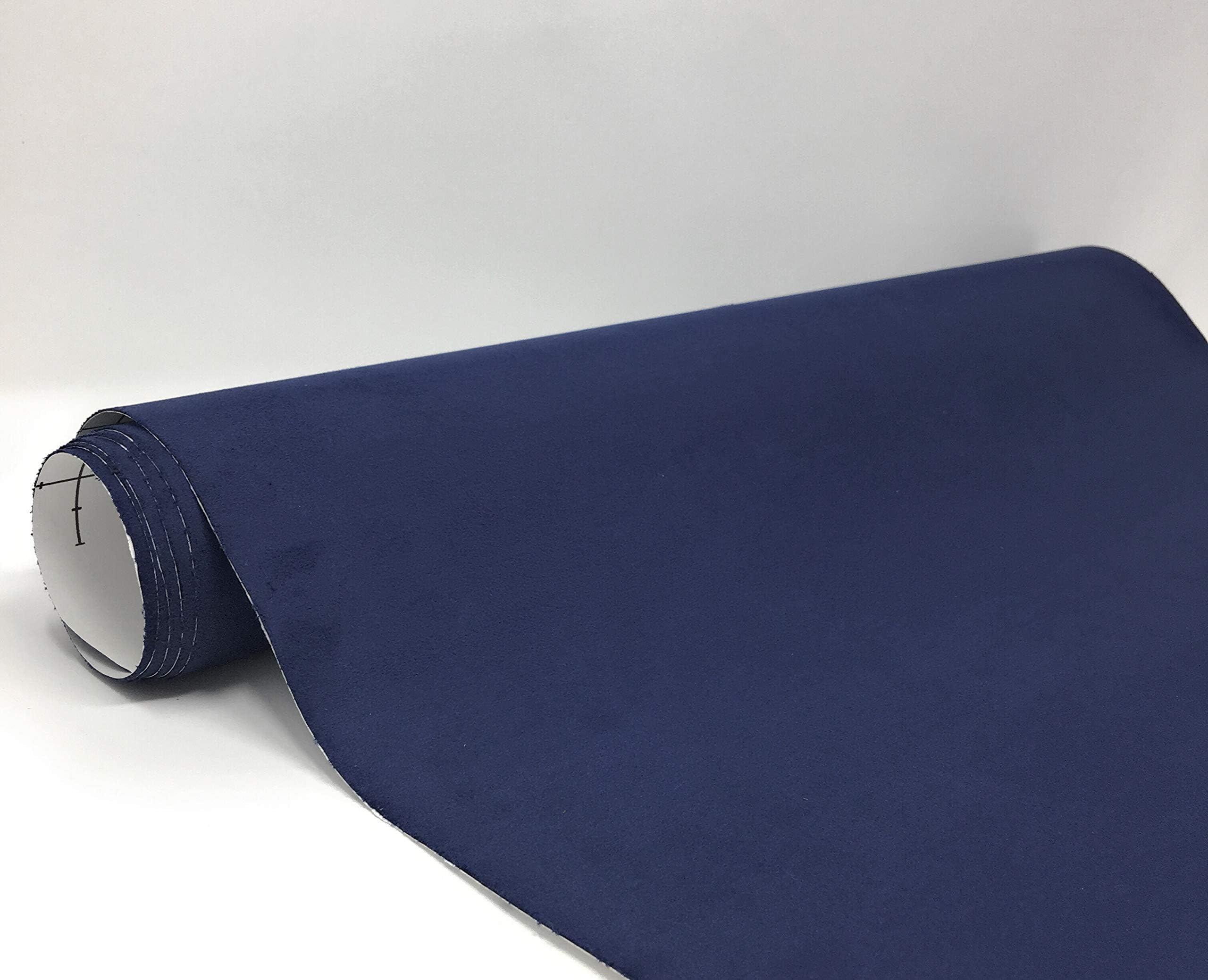 Photo 1 of JNK NETWORKS Suede Fabric Wrap - Self Adhesive Film Sticker 8 x 55 Inches Silky Decal Sheet for Car Interior Furniture Upholstery DIY Elastic Stretch Peel and Stick Navy