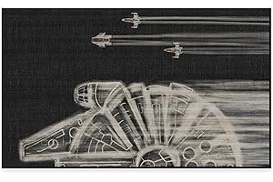 RUGGABLE Star Wars Washable Rug - Stain & Water Resistant Area Rug for Living Room, Bedroom, Kitchen & Dorm Room - Durable, Child & Pet Friendly, The Rebellion - Black 3'x5' (Standard Pad)