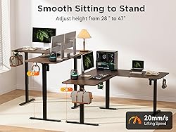 WALKINGDESK 63X55 Inches Reversible L Shaped
