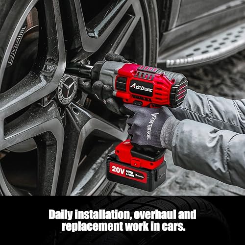 AVID POWER Cordless Impact Wrench Bundle with Tire Inflator Air