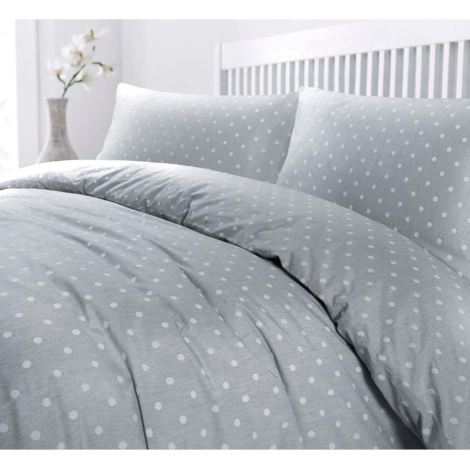 Luxury Polka Dot Woven FilaFil (EndonEnd) Duvet Quilt Cover