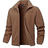 UTWGN Men's Soft Polar Fleece Jacket with Pockets Lightweight Outdoor Recreation Full Zip Coat