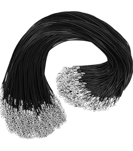 100 Cordones De Cuero Con Cierres, Cuerda De Collar De Cuerda, Cordones