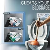 aquabook Sink Plunger 140mm Large Unblocker for Toilet Shower Bathtub UK view 2