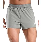 Nepest Men's 3" Running Short with Liner Quick Dry Lightweight Athletic Workout Gym Shorts with Zipper Pocket