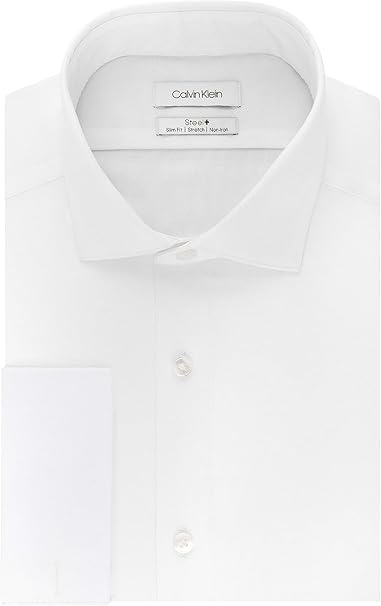 calvin klein men's dress shirts non iron slim fit solid