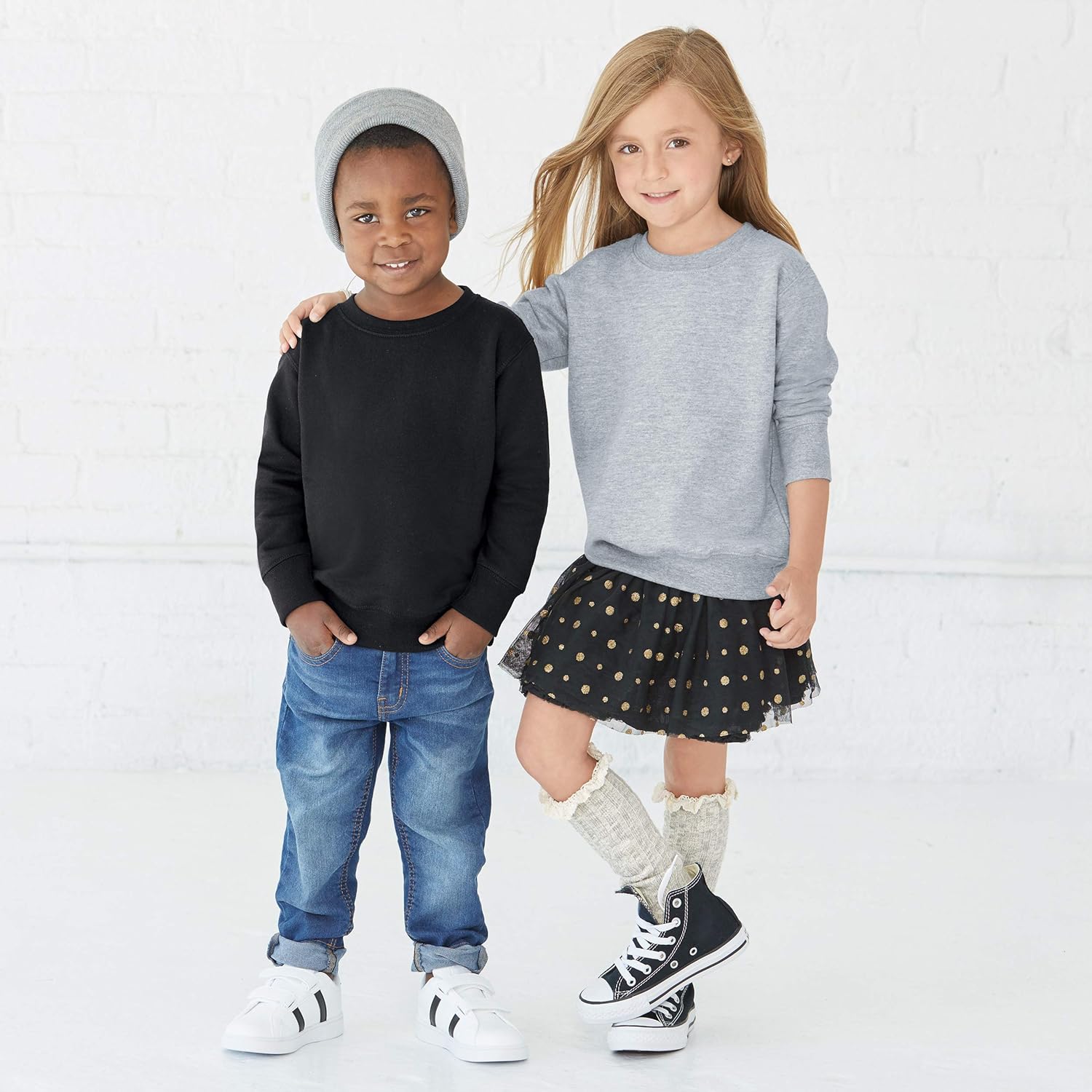 RABBIT SKINS Toddler Fleece Long Sleeve Pullover Sweatshirt: Clothing