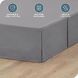 Bare Home Kids Twin Bed Skirt - 15-Inch Tailored