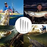 Annyswit 4 Pcs Metal Sea Lures Treble Hooks Silver Minnow Spoon 20g 30g 40g view 7