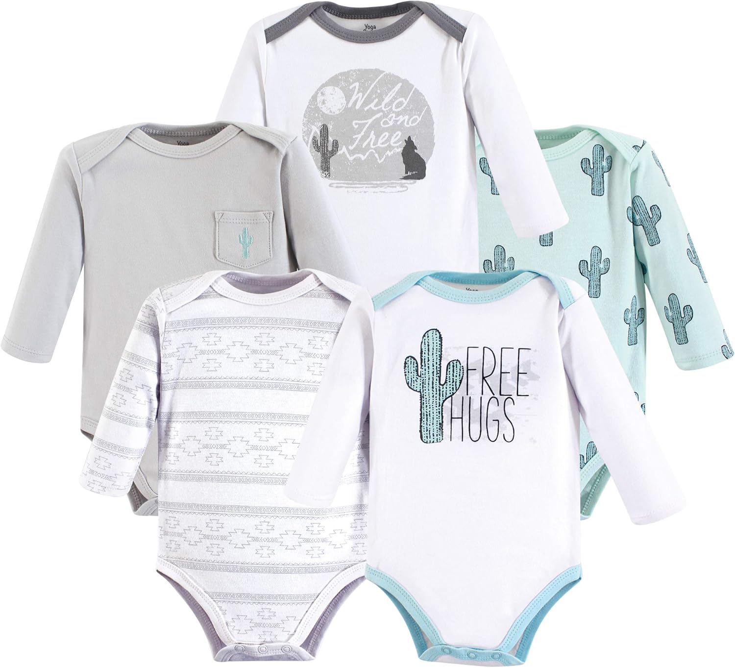 Yoga Sprout Unisex Baby Cotton Bodysuits: Clothing