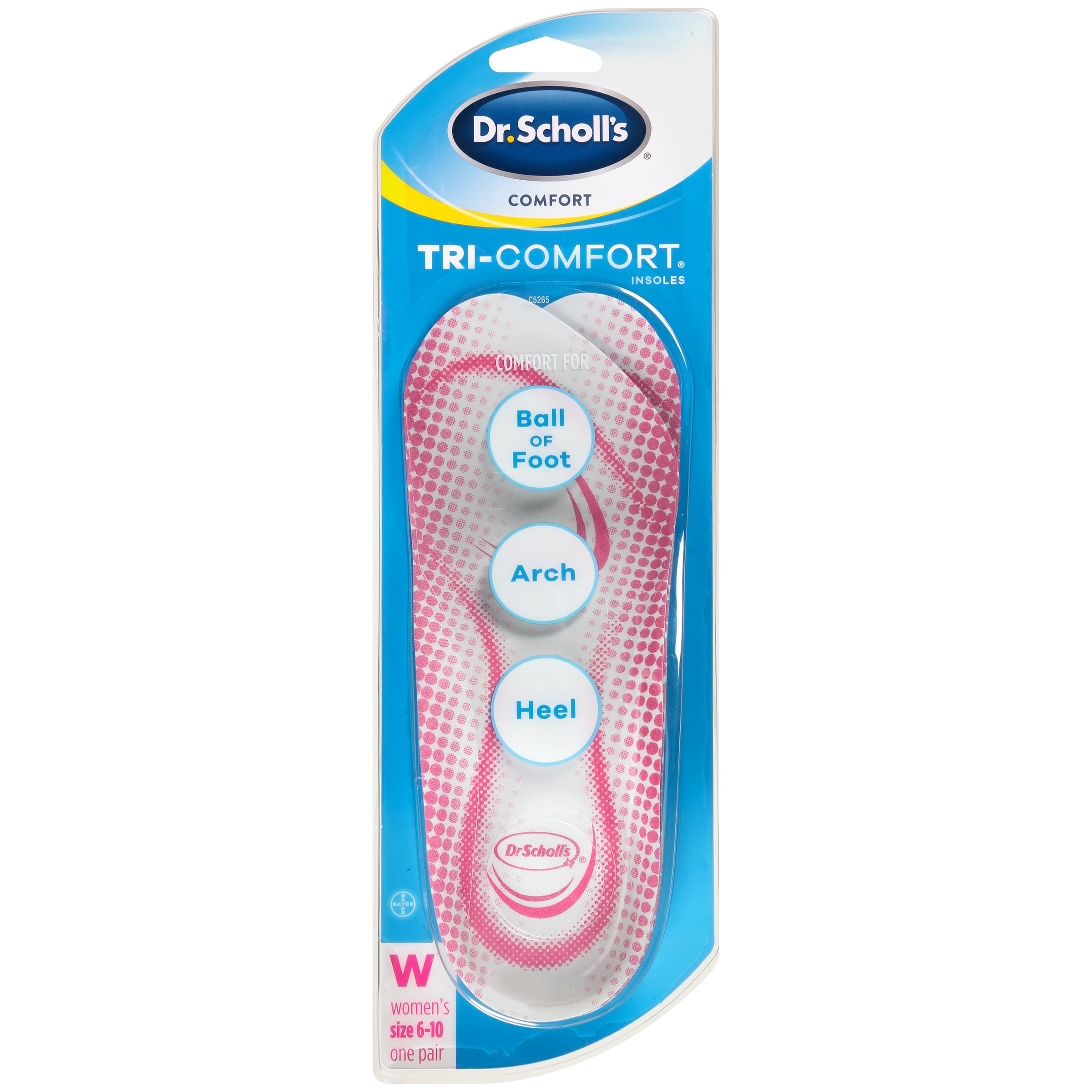 Dr. Scholl's Comfort & Energy Massaging Gel Insoles, Women's size 610, (Pack of 2