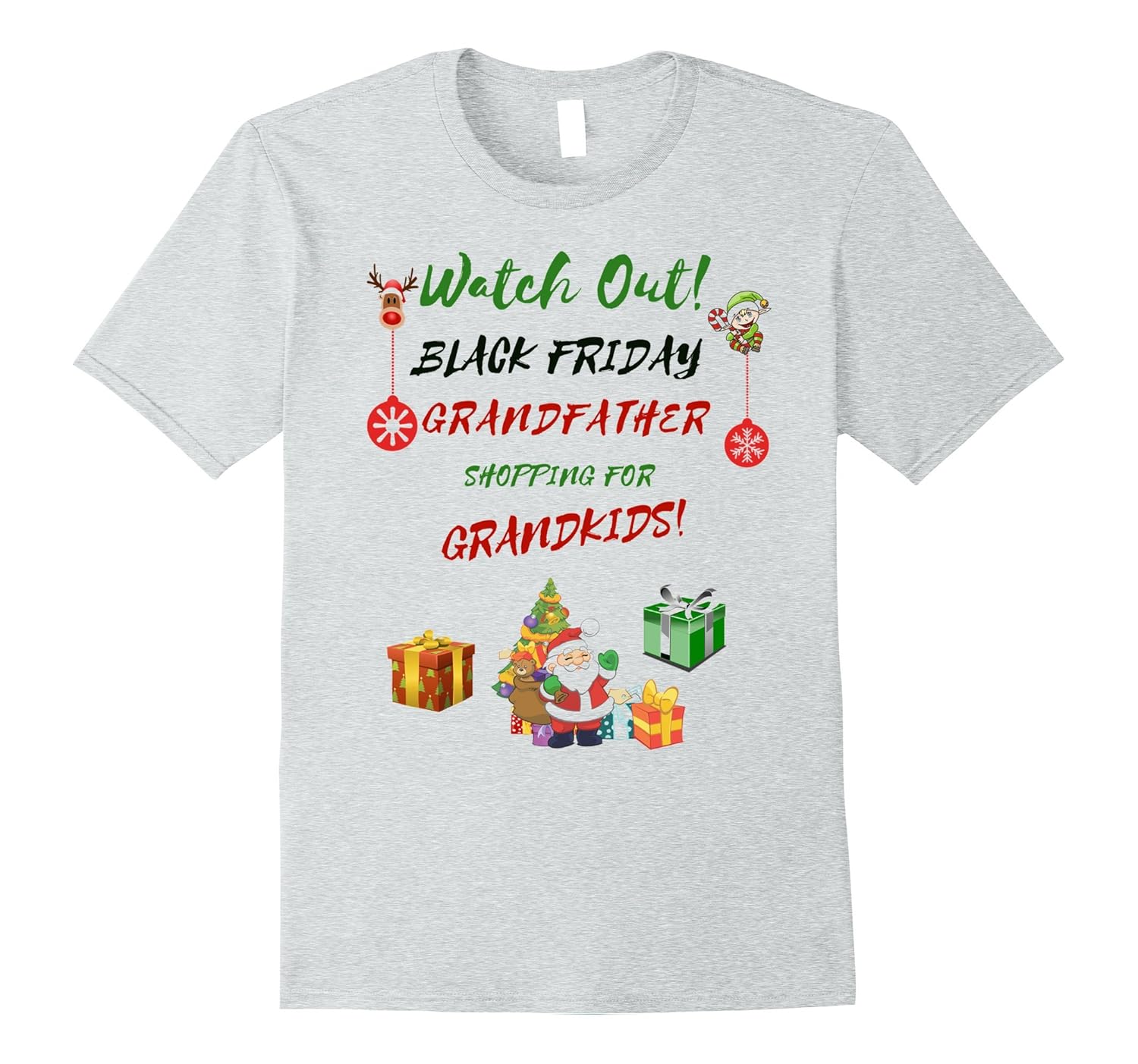 Mens Black Friday Grandfather Shopping T-Shirt-ANZ