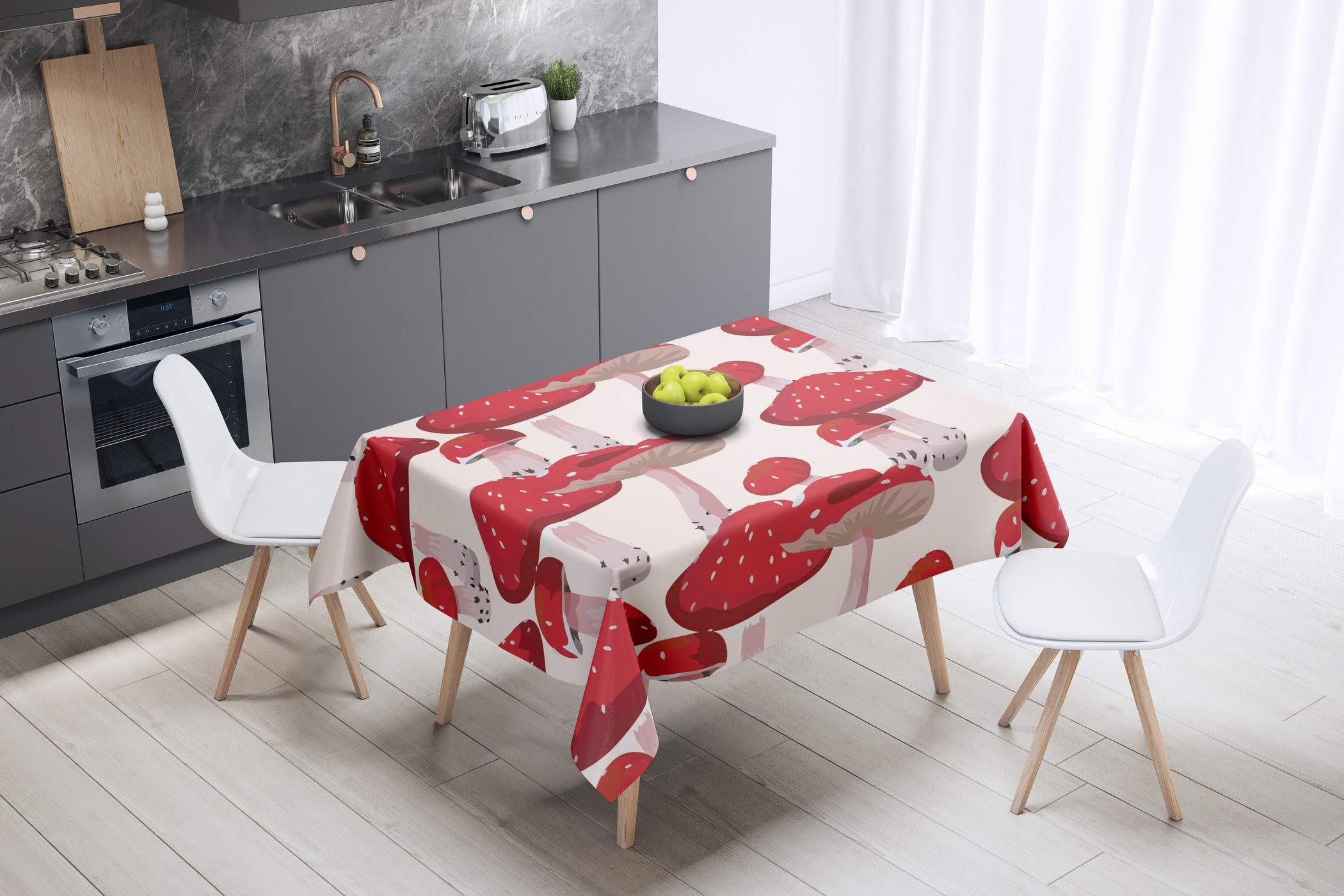 Bonamaison Kitchen Decoration, Tablecloth, 140cm x 140cm - Designed and Manufactured in Turkey
