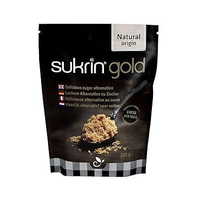 Sukrin Gold - All Natural Brown Sugar Alternative - 250g Bag (1-Pack)