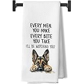 BUJSP German Shepherd Gifts Kitchen Towels, Gifts for German Shepherd Owners Lovers Decorative Dish Tea Towels, Dog Lover Mom Dad Gifts Hand Towel for Kitchen Decor, 16x24 Inch