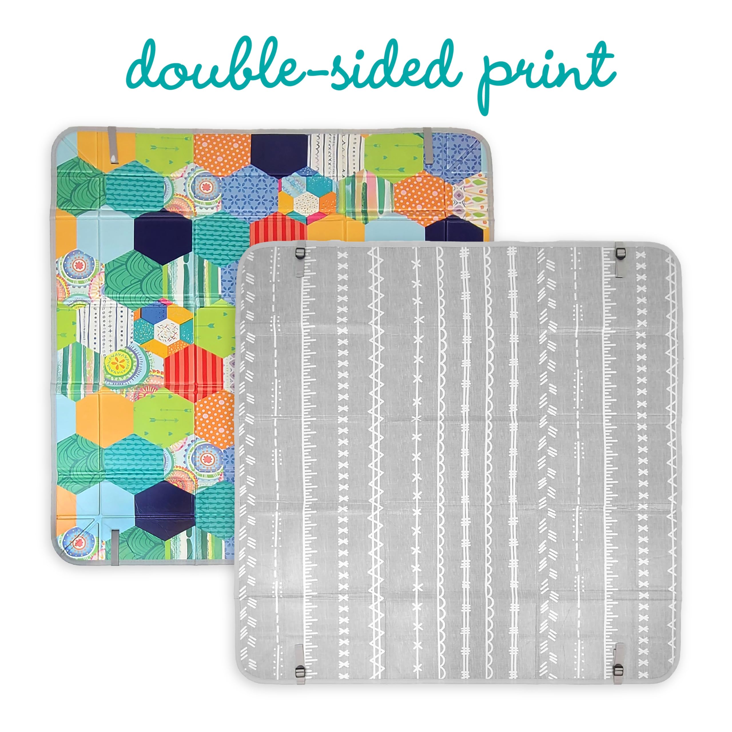 Infantino Foldable Soft Foam Play Mat, Baby Play Mat for Tummy Time & Floor Play, Lightweight, Easy to Store, Wipeable, Multicolor