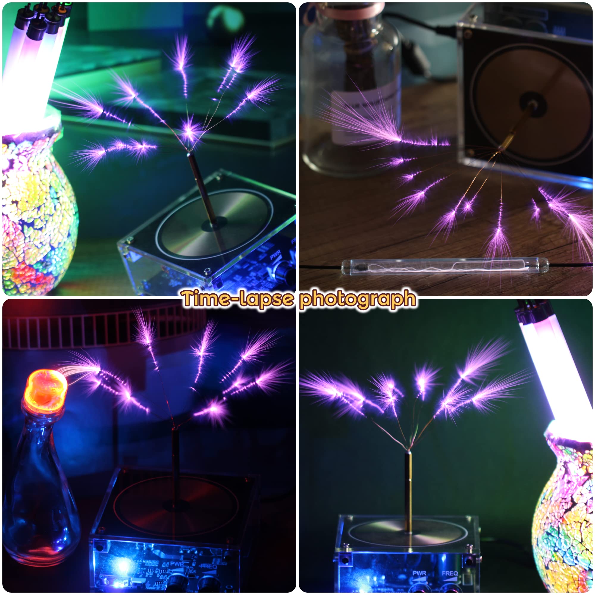 Joytech Bluetooth Music Tesla Coil Arc Plasma Loudspeaker Wireless Transmission Experiment Desktop Toy Model SSTC SS02