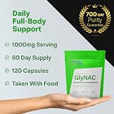 Longevity Box GlyNAC 1000mg - 120 Vegan Capsules for Healthy Aging view 3