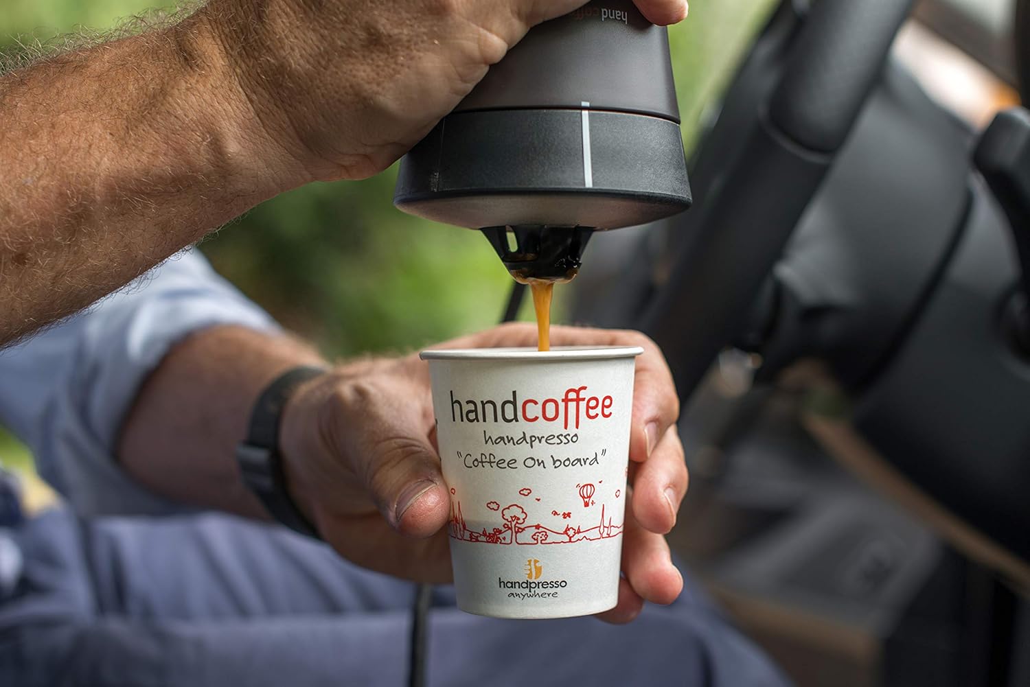 Kaffeematik - Kaffeepadmaschine kaufen, Handpresso - Handcoffee Auto 12V 21000- Kaffeemaschine für das Auto