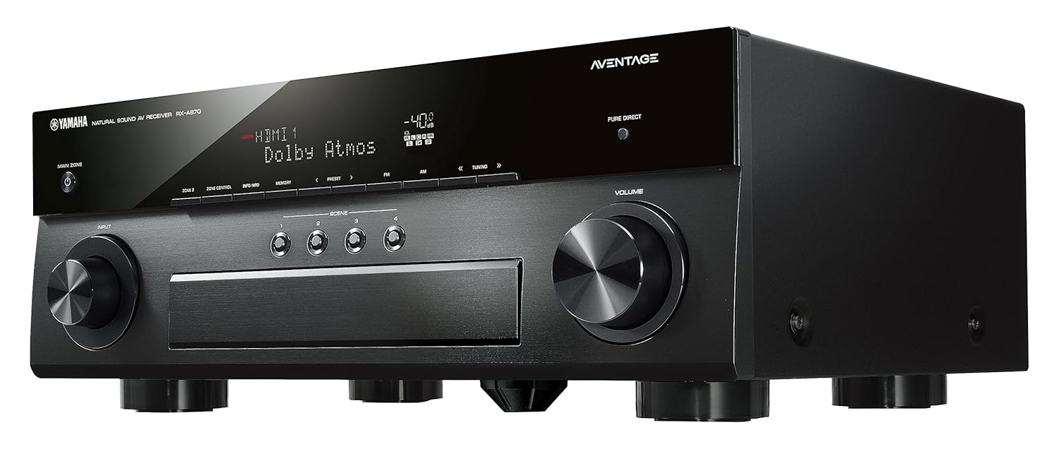 Yamaha AVENTAGE Audio & Video Component Receiver,Black (RX-A870BL), Works with Alexa