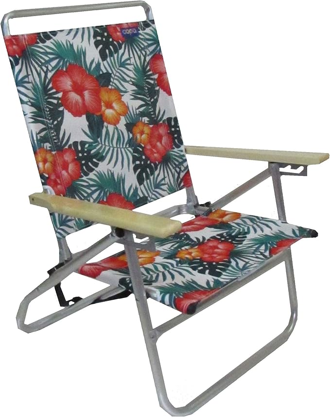 Mid Height 3 Position Beach Chair by Copa Hibiscus