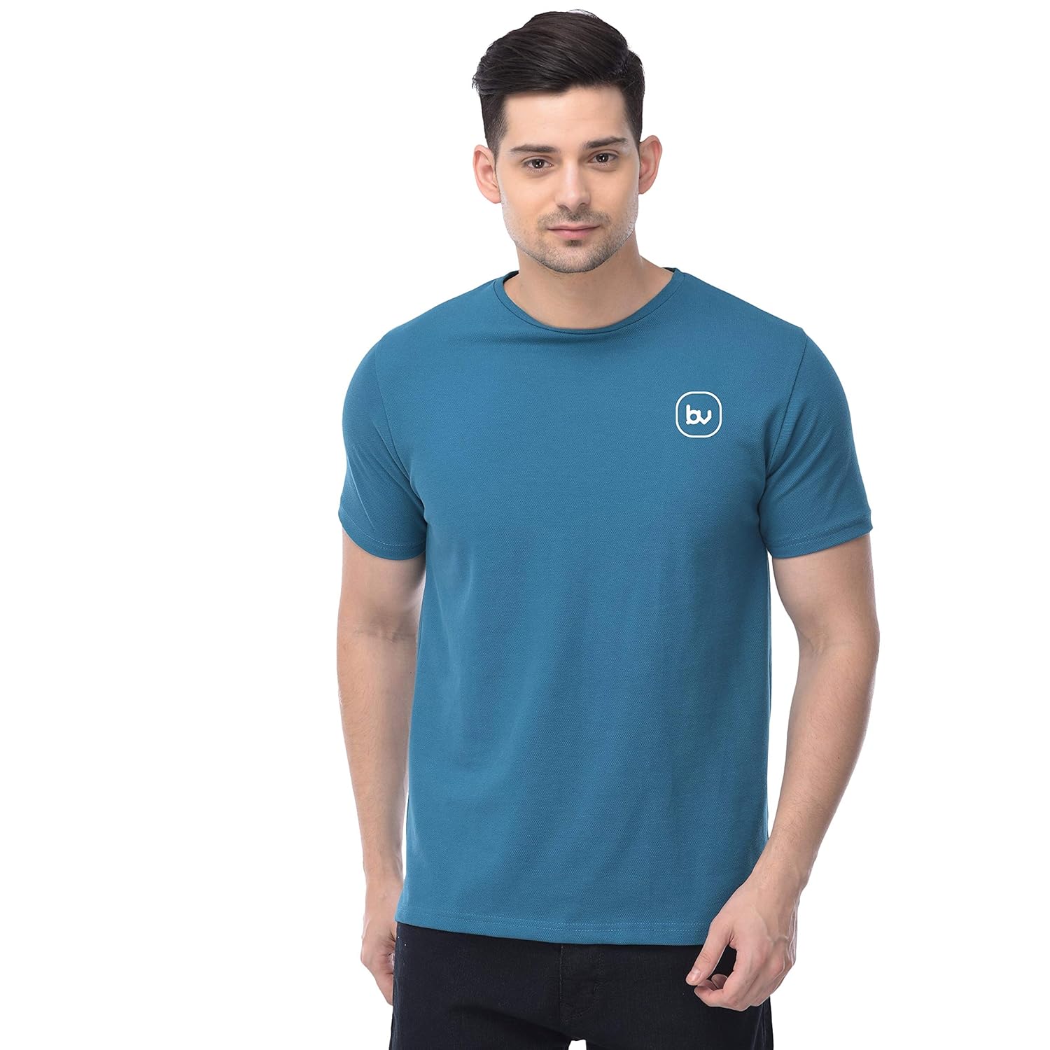 plain teal shirt