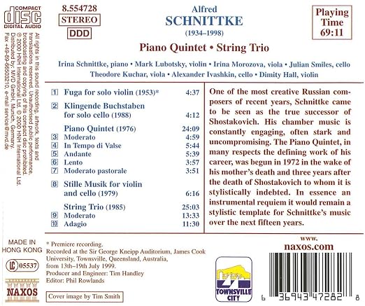Alfred Schnittke Irina Schnittke Afcm Ensemble Schnittke Fuga