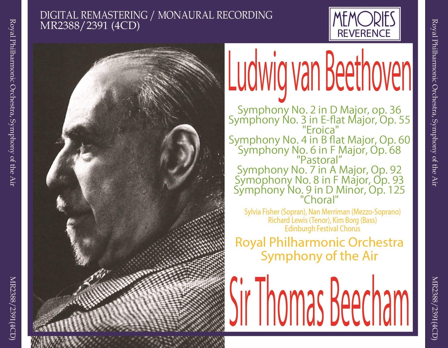 Beethoven : Great Symphonies / Sir Thomas Beecham