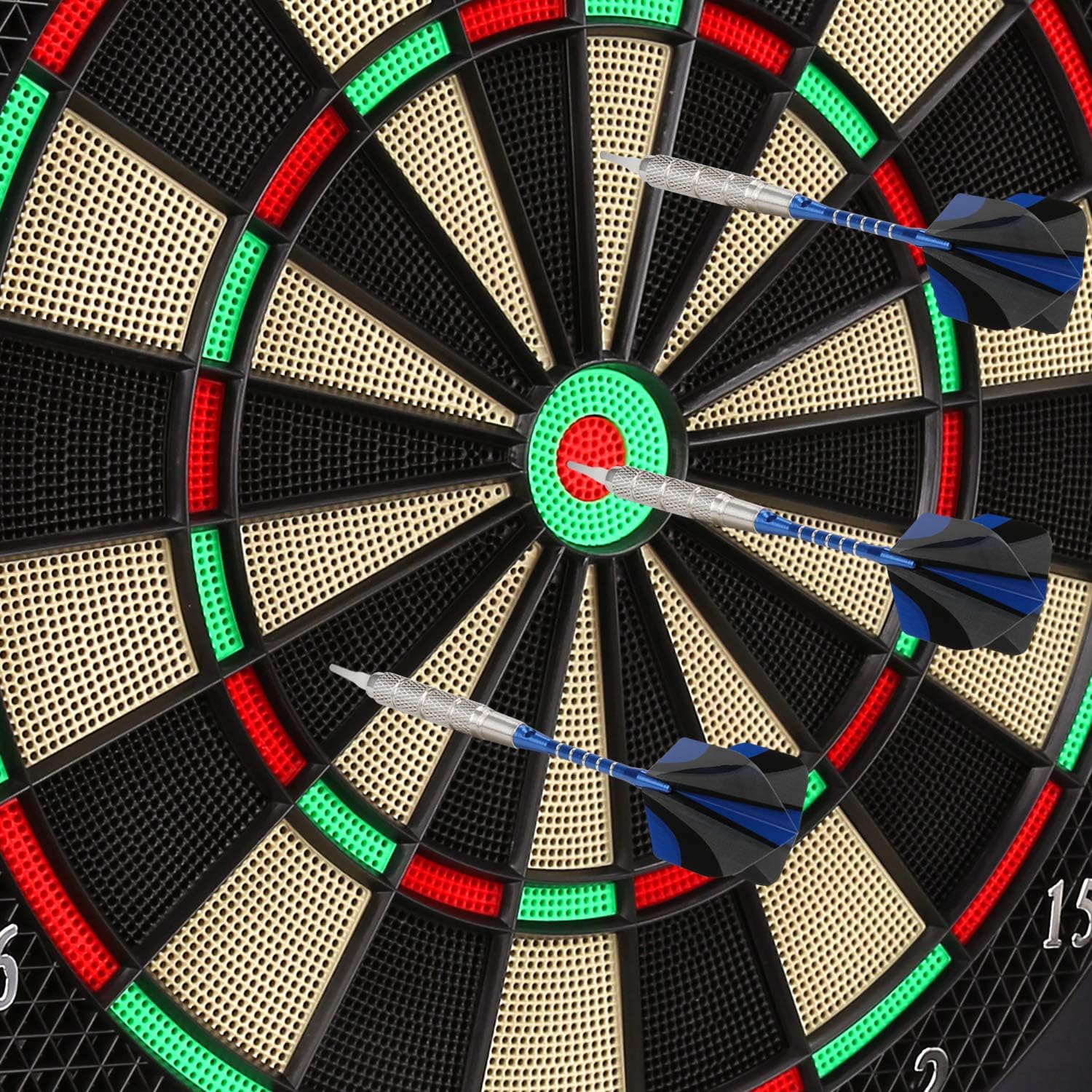 Biange Electronic Dart Board, Dartboard Set 13.5” Target Area Digital Soft Tip Dartboards 27 Games and 243 Variants with 6 18g Darts, 4 LED Displays, Spare Tips, Flights Support up to 16 Players : Sports & Outdoors