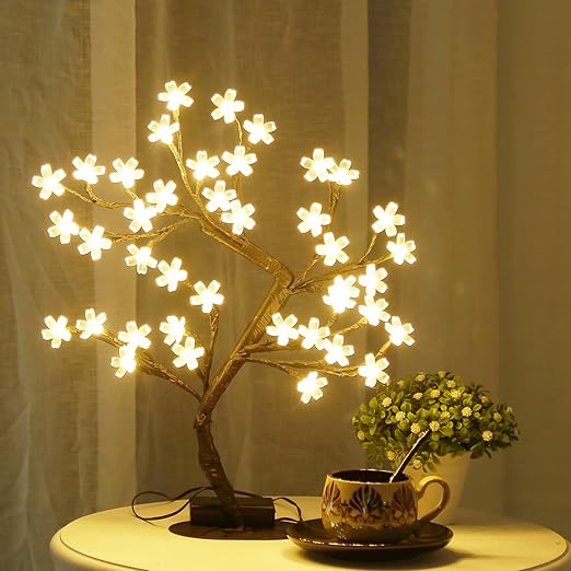 Amazon Com Bolylight Led Cherry Blossom Tree Lights Table Lamp