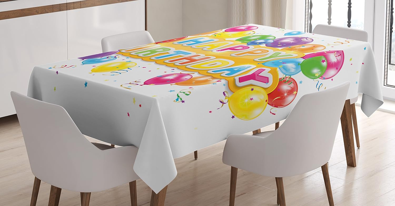 Best birthday table cloth linen