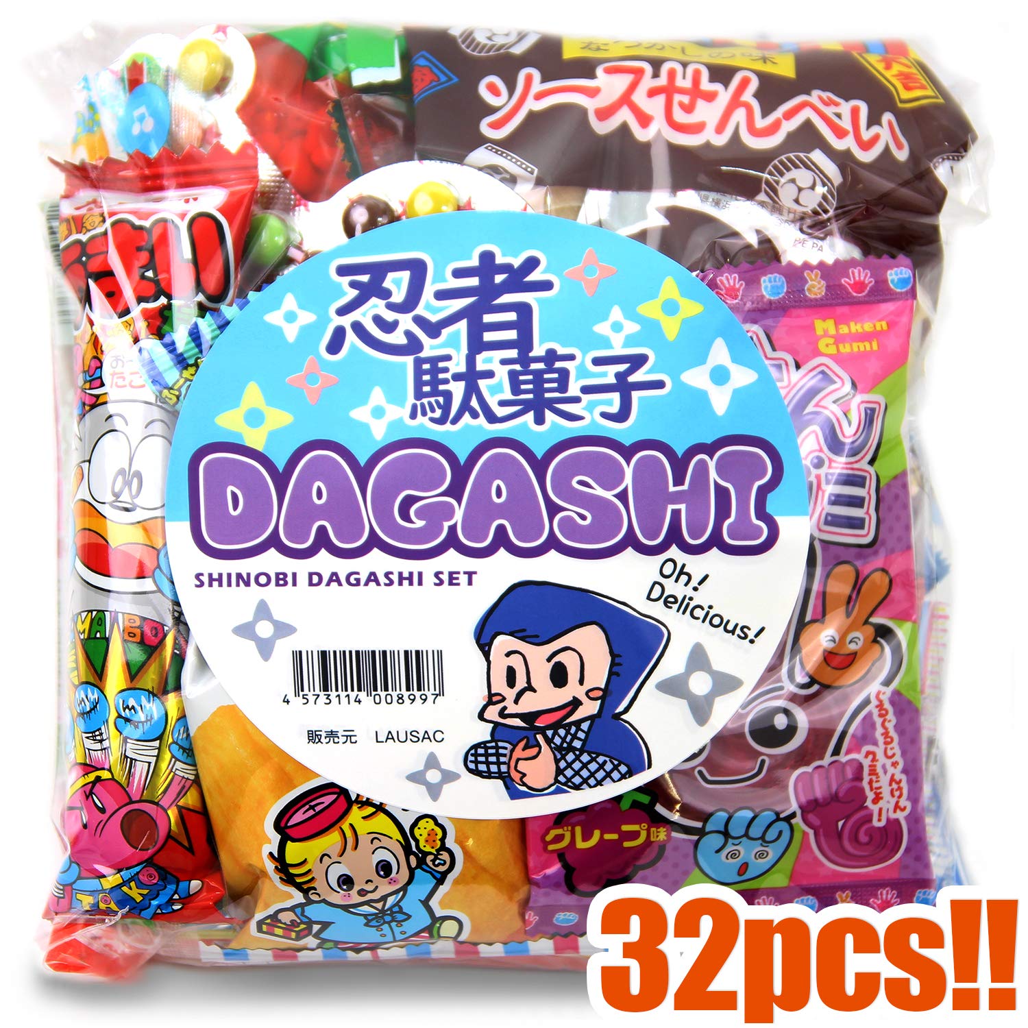 Japanese candy assortment 30pcs , full of dagashi. "TONOSAMA CANDY